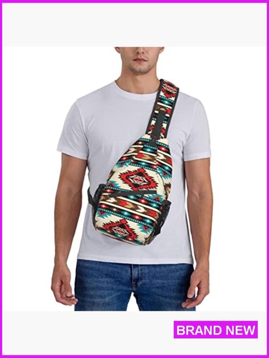 Geometric Tribal Sling Backpack Daypack Crossbody Chest Bag Lightweight Travel main image 4